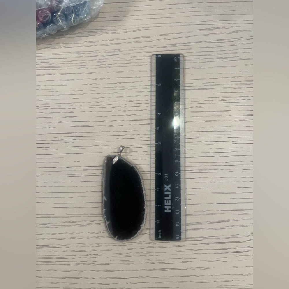 Black agate pendant. - Picture 5 of 5